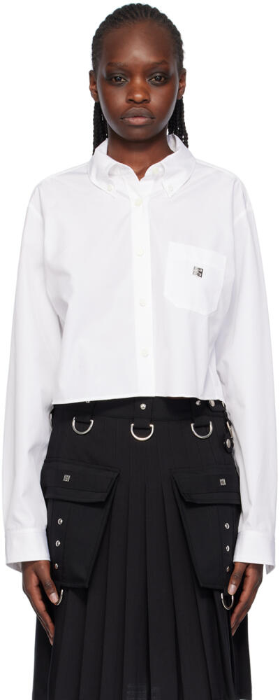 Givenchy White Cropped Shirt Cover