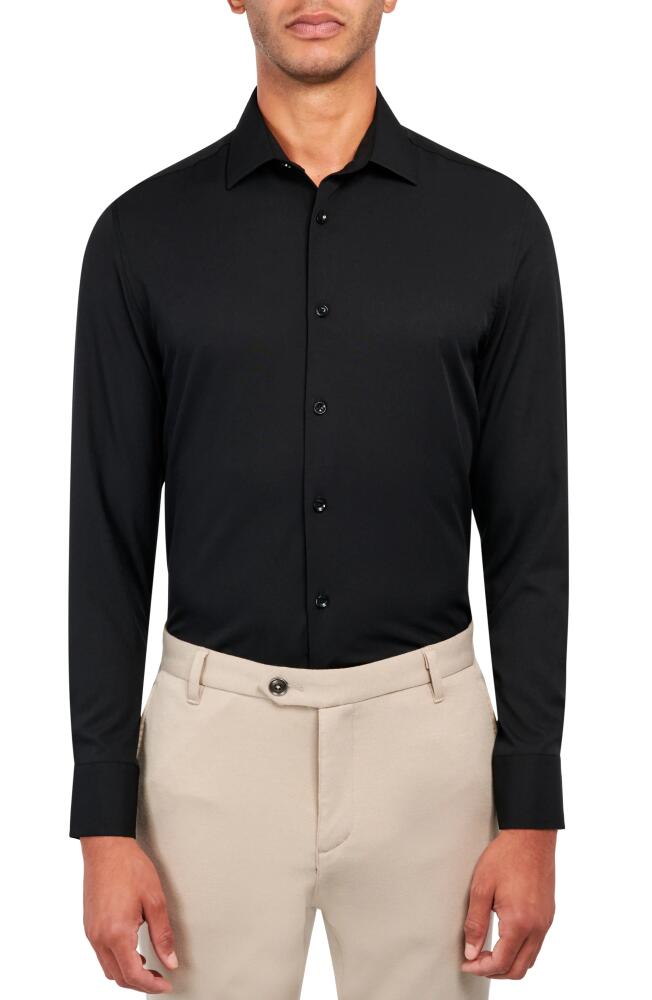 Brooklyn Brigade Slim Fit Solid Performance Dress Shirt in Black Cover