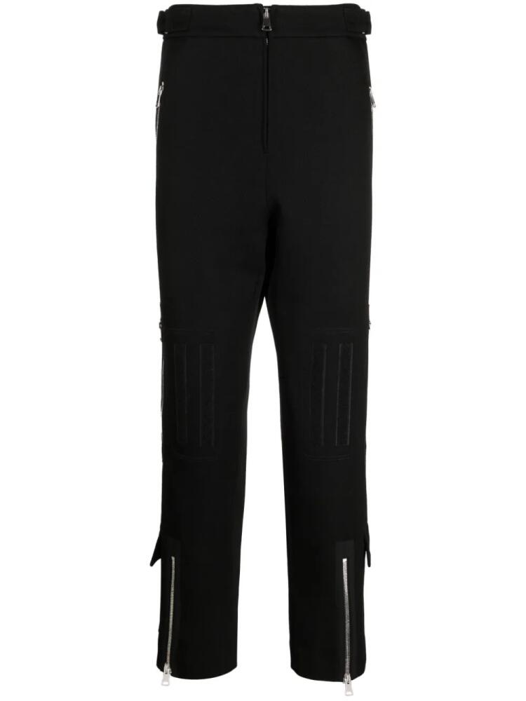 Namacheko zip-details wool straight trousers - Black Cover