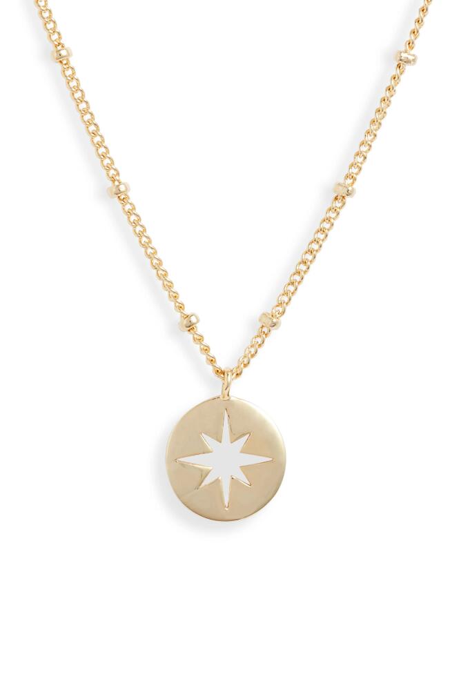 Estella Bartlett Starburst Disc Pendant Necklace in Gold Cover