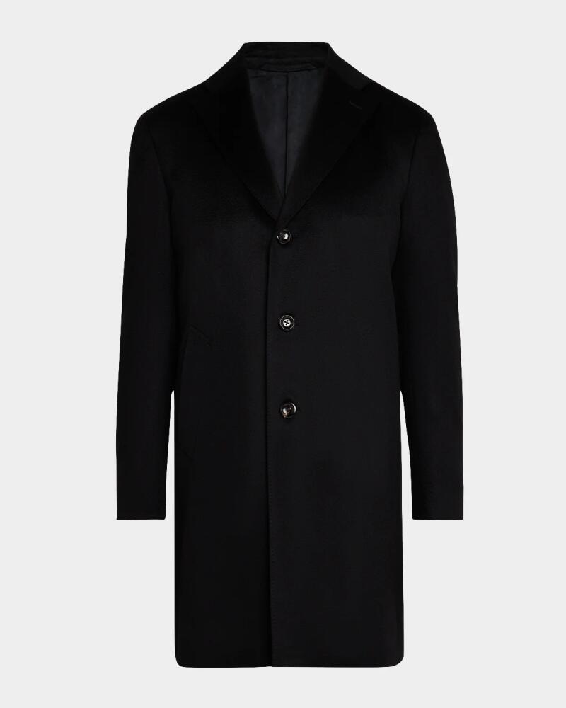 Neiman Marcus Men's Solid Cashmere Topcoat Cover