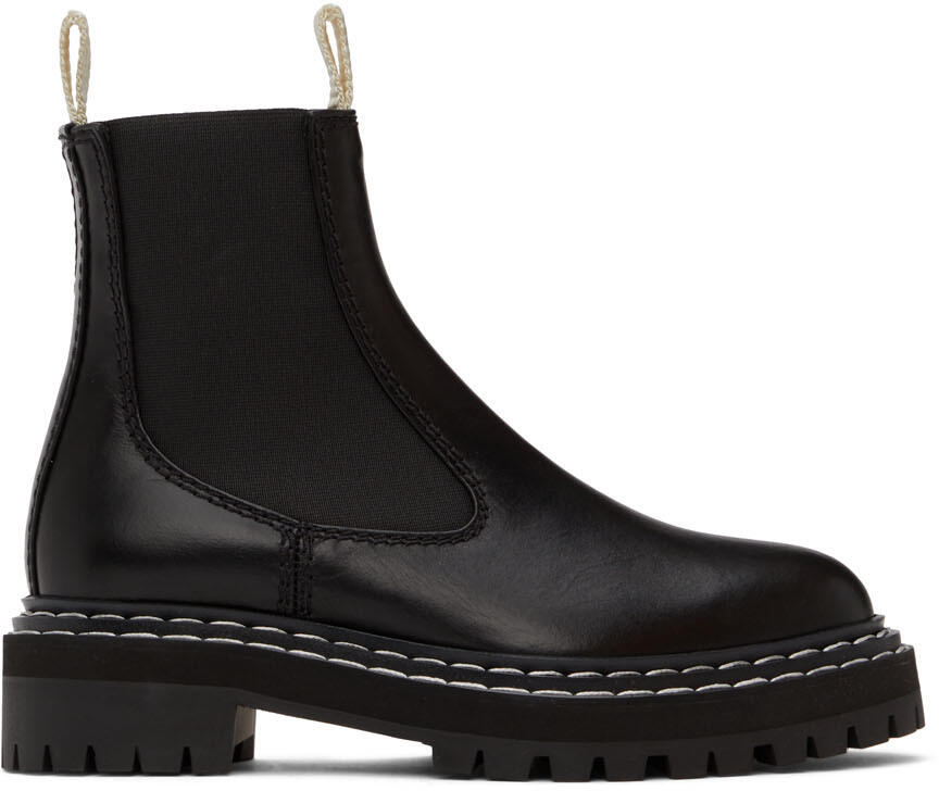 Proenza Schouler Black Lug Sole Chelsea Boots Cover