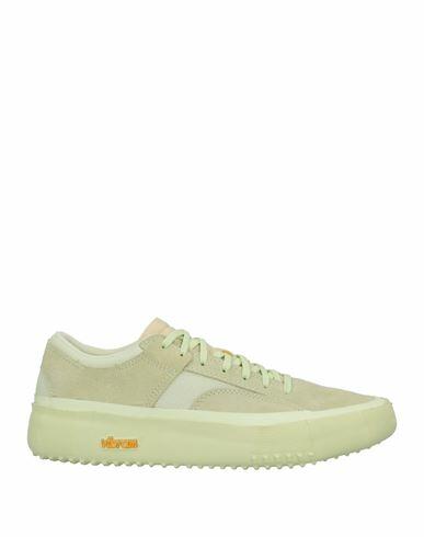 Brandblack Man Sneakers Light green Leather, Textile fibers Cover