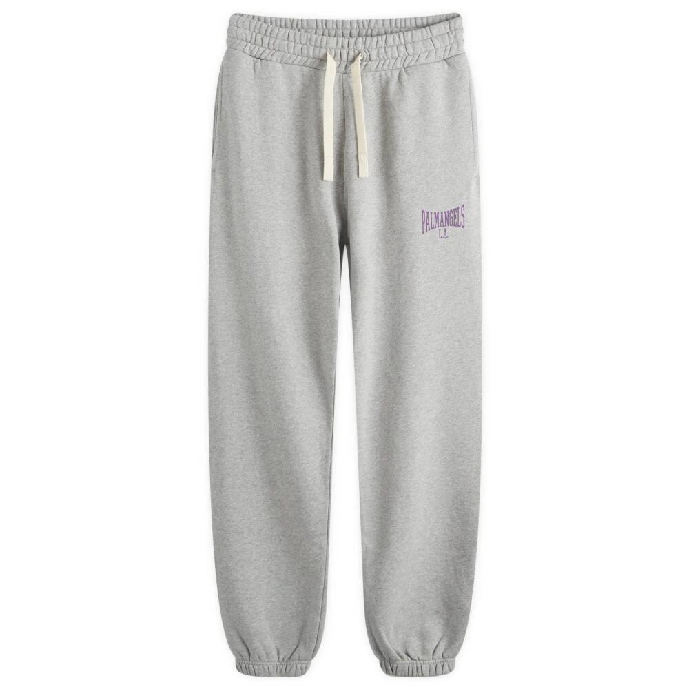 Palm Angels Women's College Sweat Pants in Melange Grey/Violet Cover