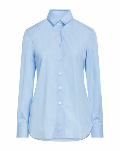 Finamore 1925 Woman Shirt Light blue Cotton Cover