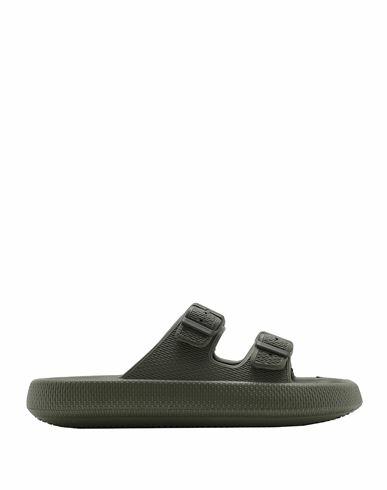 8 By Yoox Rubber Double-strap Sandal Man Sandals Military green EVA (Ethylene - Vinyl - Acetate) Cover