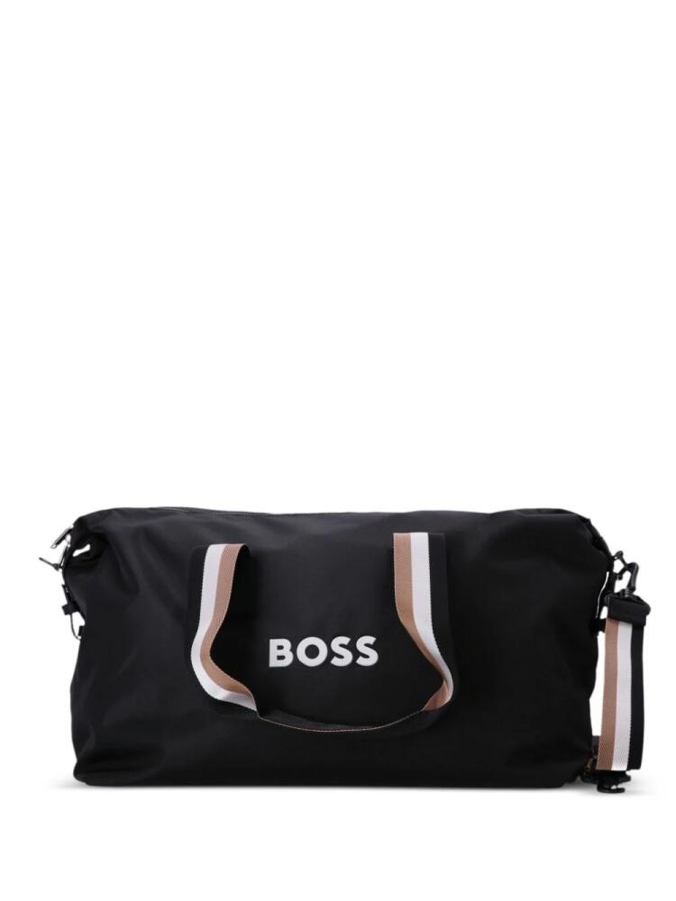 BOSS rubberized-logo duffle bag - Black Cover