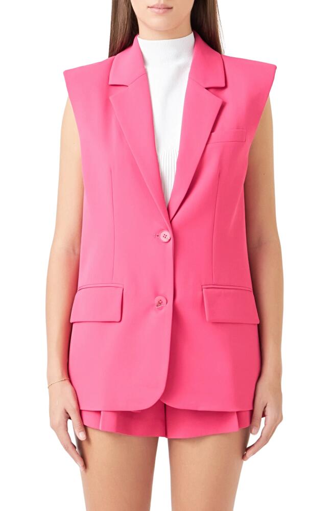 Endless Rose Oversize Blazer Vest in Fuchsia Cover