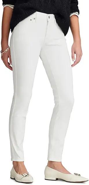 Lucky Brand Ava Mid Rise Skinny (Bright White) Women's Jumpsuit & Rompers One Piece Cover