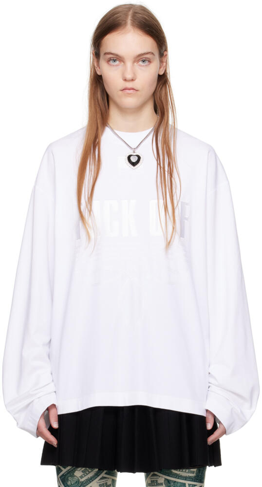 VTMNTS White Embroidered Long Sleeve T-Shirt Cover