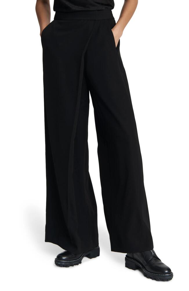 rag & bone Lani Wide Leg Crepe Pants in Black Cover