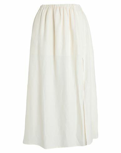 & Other Stories Woman Maxi skirt Ivory Viscose, Linen Cover