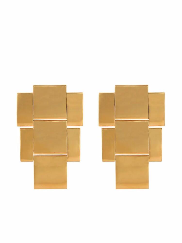 Balmain chunky chain drop earrings - Gold Cover