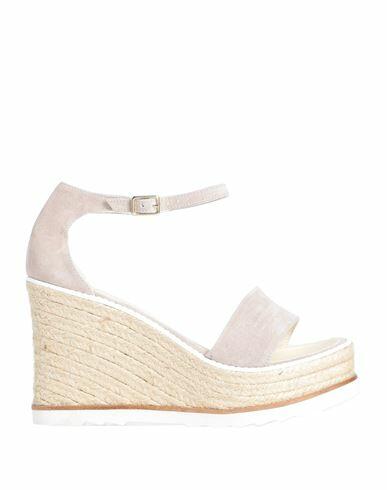 Espadrilles Woman Espadrilles Light grey Soft Leather Cover