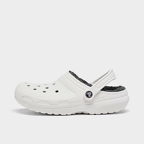 Crocs Classic Lined Clog Shoes in White/White Cover