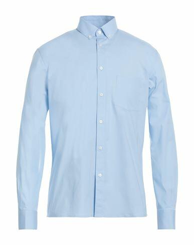 Daniele Alessandrini Homme Man Shirt Sky blue Size 15 ¾ Cotton, Elastane Cover