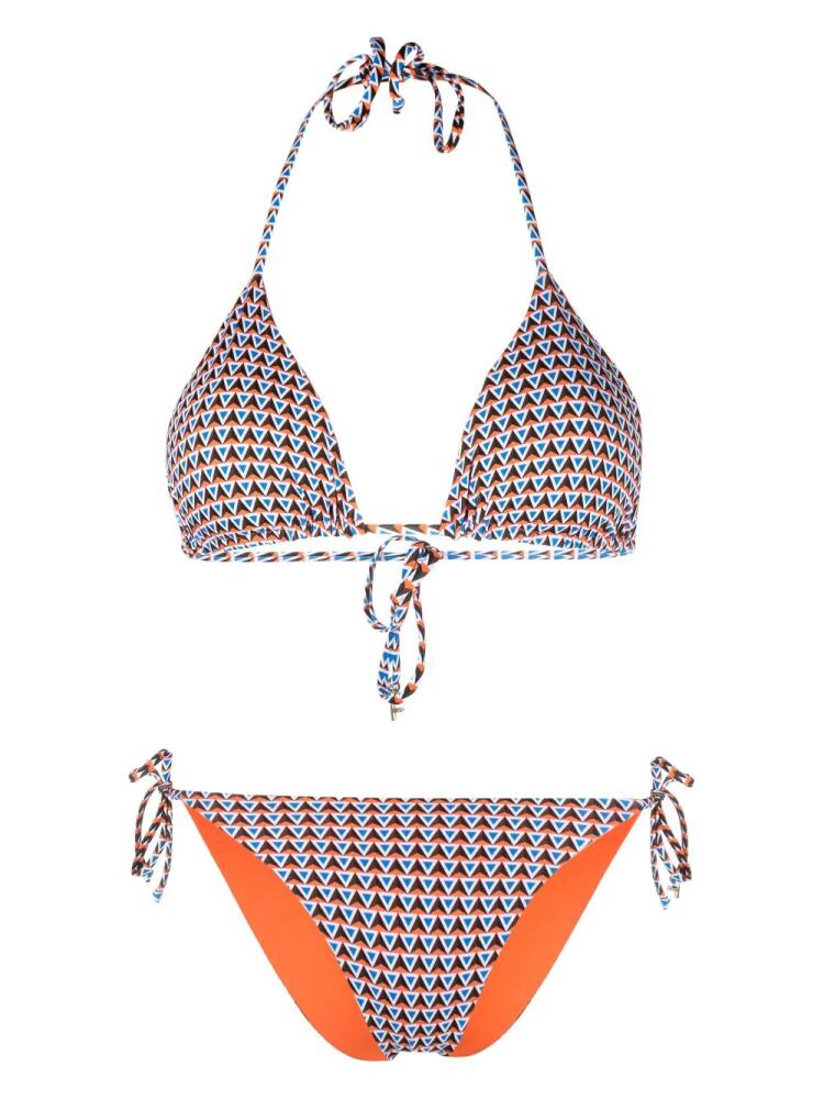 Fisico geometric-pattern triangle-cup bikini - Orange Cover