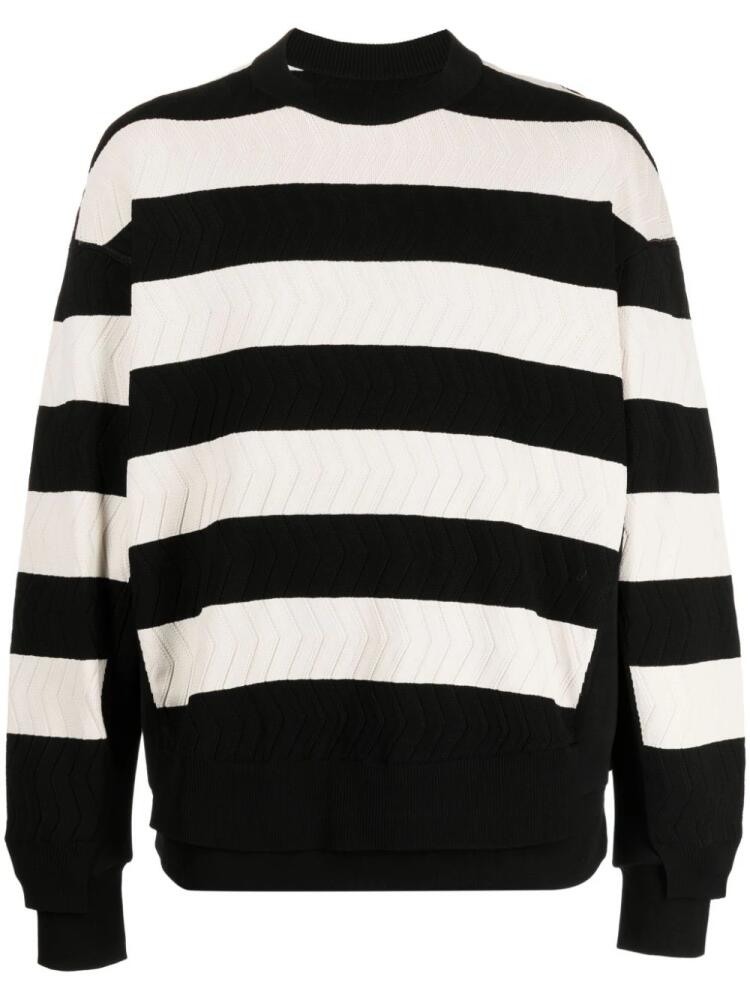 CROQUIS striped crew-neck jumper - Black Cover