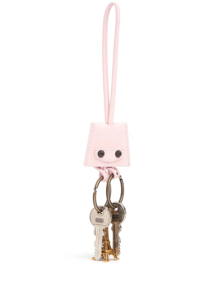 BALENCIAGA Le City Leather Charm Key Holder Cover