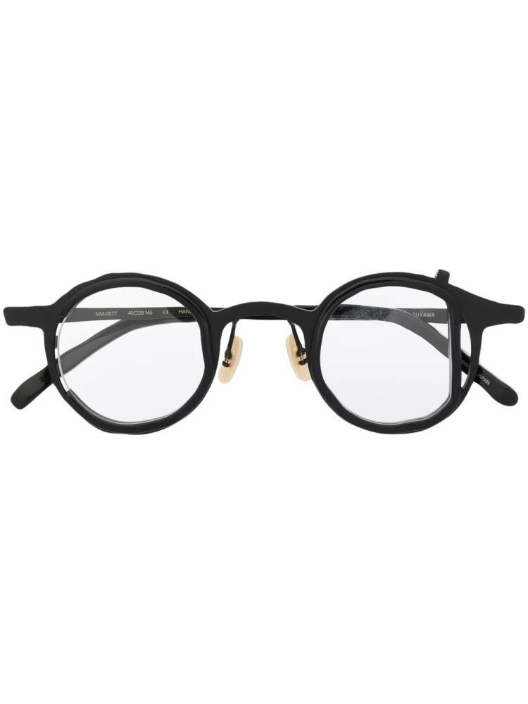 MASAHIROMARUYAMA strap-detail round glasses - Black Cover