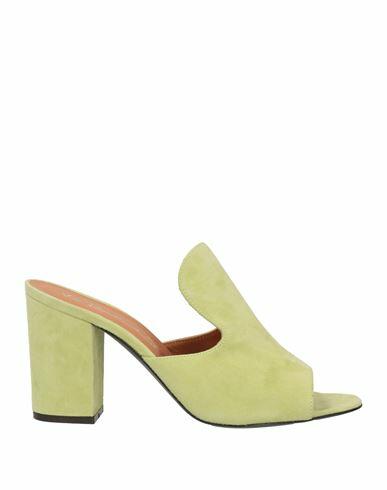 Via Roma 15 Woman Sandals Light green Soft Leather Cover