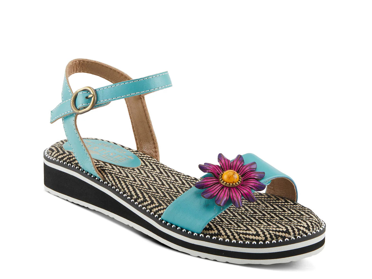 L'Artiste by Spring Step Tilton Wedge Sandal | Women's | Blue Cover