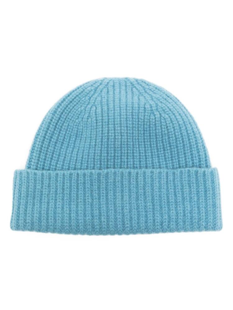 Pringle of Scotland ribbed-knit turn-up brim beanie - Blue Cover