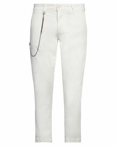 Imperial Man Pants White Cotton, Elastane Cover