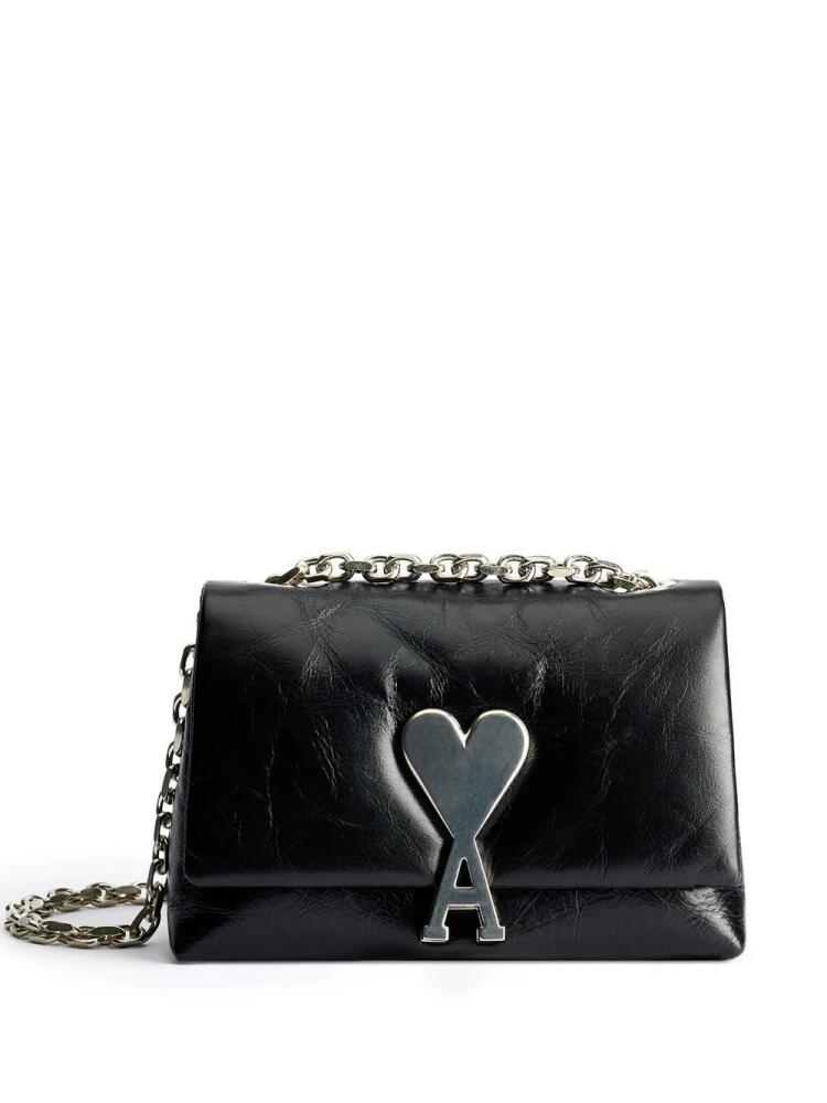 AMI Paris mini Voulez-Vous leather shoulder bag - Black Cover