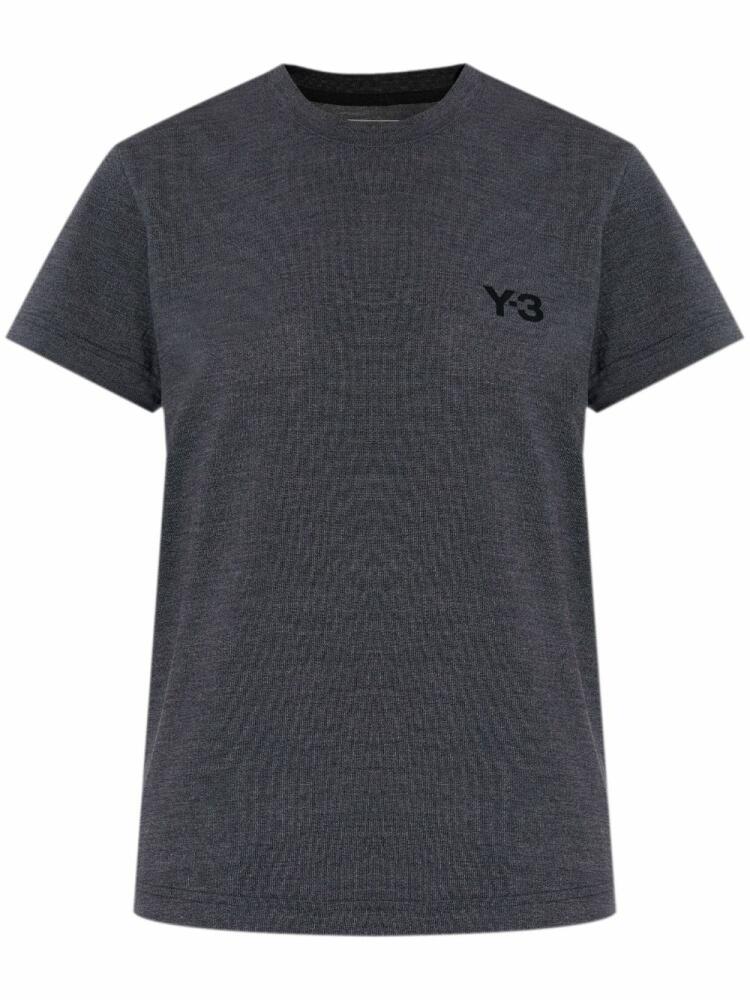 Y-3 logo-print T-shirt - Grey Cover