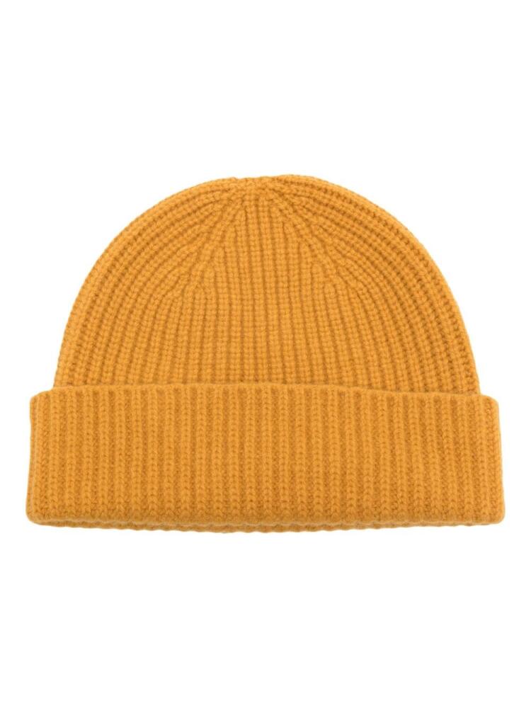 Pringle of Scotland ribbed-knit turn-up brim beanie - Yellow Cover