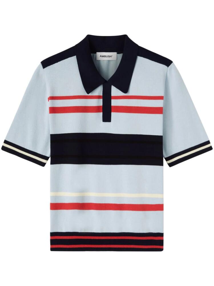 AMBUSH Ballad striped polo shirt - Blue Cover