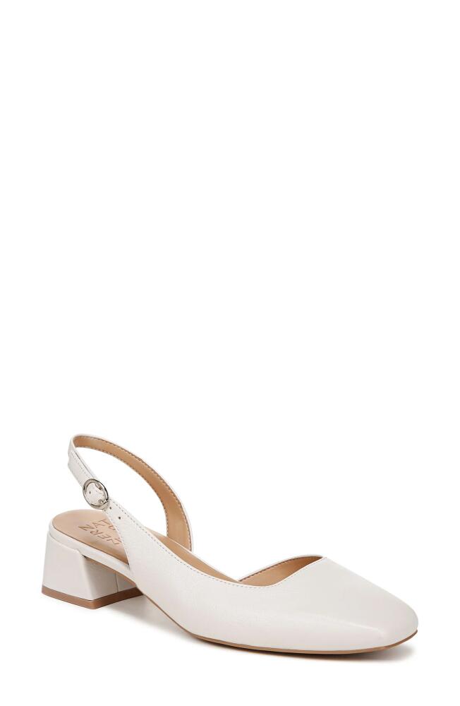 Naturalizer Jayla Half d'Orsay Slingback Pump in Warm White Leather Cover