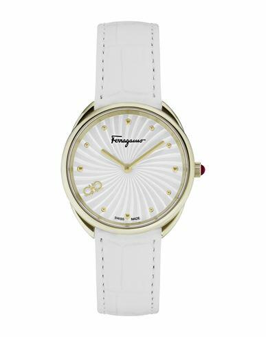 Ferragamo Cuir Watch Woman Wrist watch Gold Stainless Steel Cover