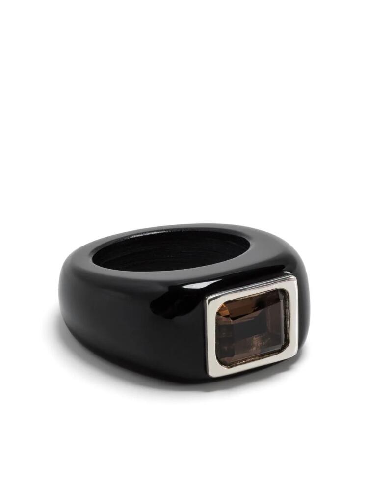 Sophie Buhai Walter onyx and quartz ring - Black Cover