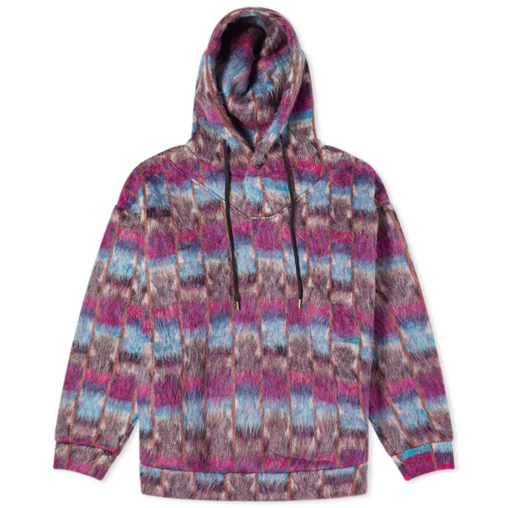 Monitaly Men's Minami Shoten Pattern Shaggy Hoodie in Ji-Chan Cover