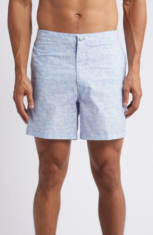 Peter Millar Cain Swim Trunks in Cascade Blue Cover