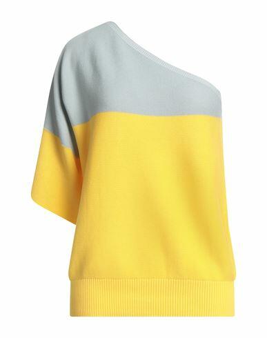 Malo Woman Sweater Yellow Cotton Cover