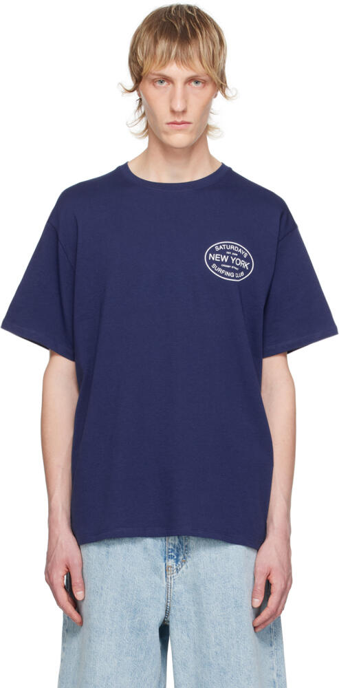 Saturdays NYC Navy Surfing Club Standard T-Shirt Cover