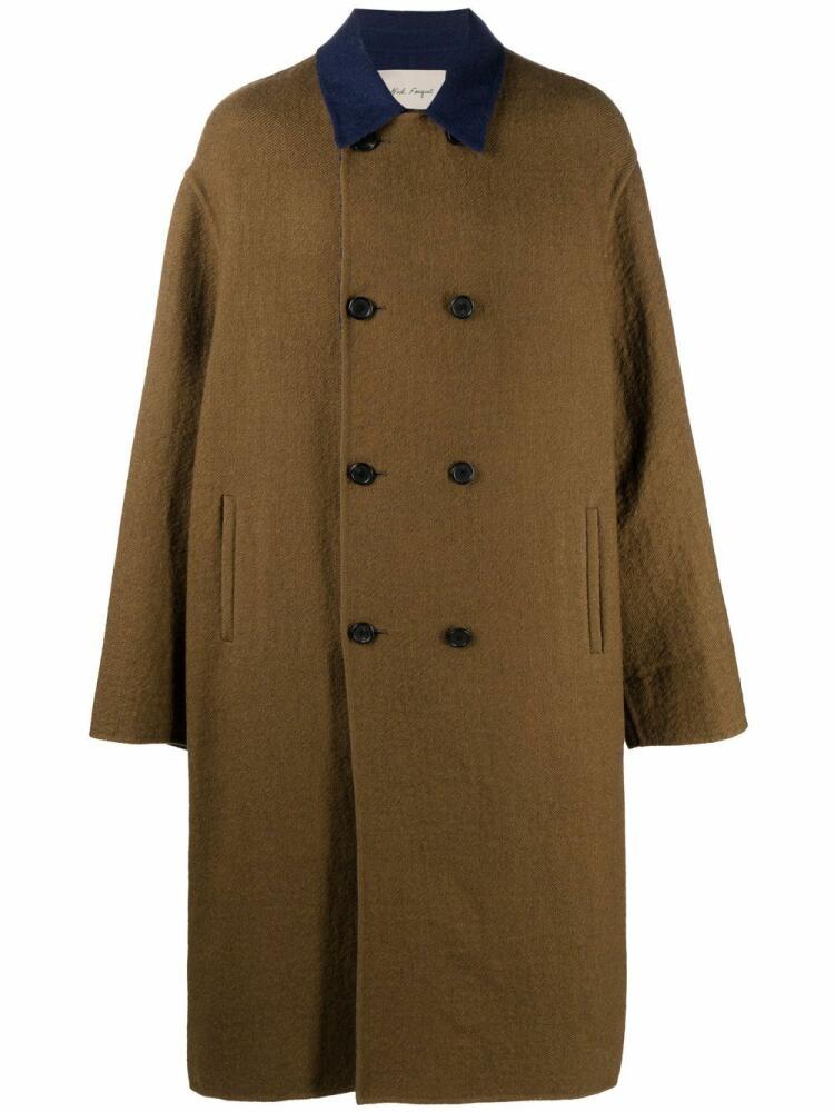 Nick Fouquet Vincent double-breasted overcoat - Green Cover