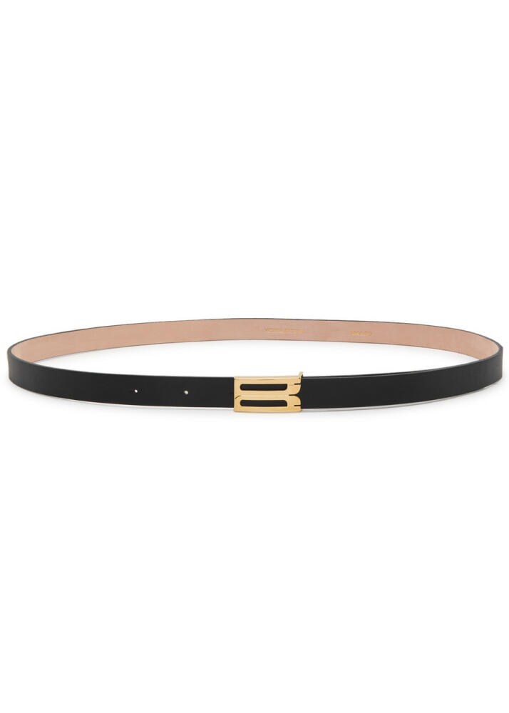 Victoria Beckham Logo Leather Belt - Black Cover