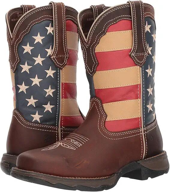 Durango Lady Rebel Flag Steel Toe (Brown) Cowboy Boots Cover