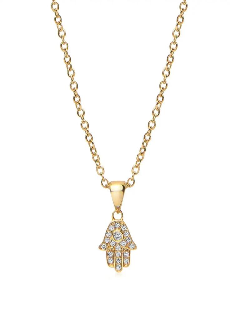 Nialaya Jewelry Hamsa pendant necklace - Gold Cover