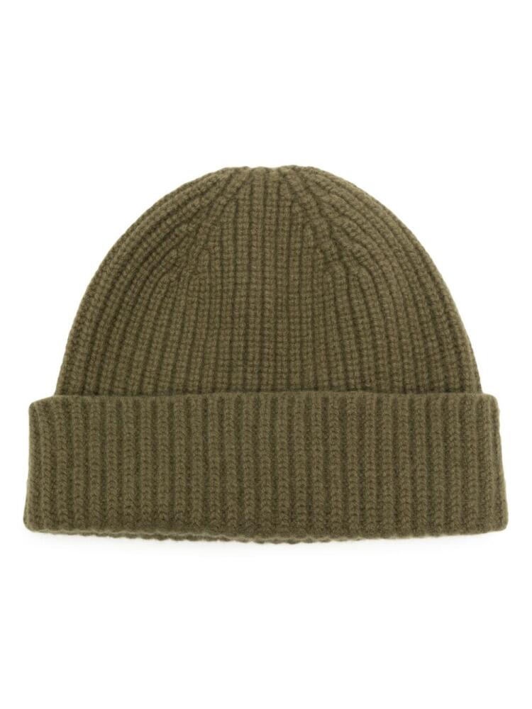 Pringle of Scotland ribbed-knit turn-up brim beanie - Green Cover