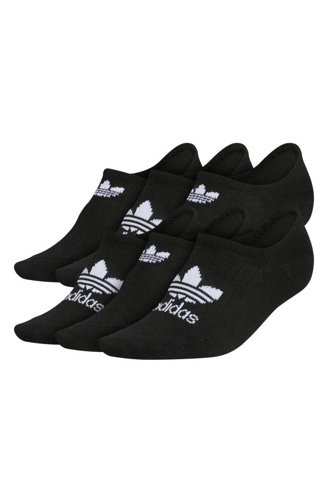 adidas Originals 6-Pack Trefoil Logo No-Show Socks in Black Cover