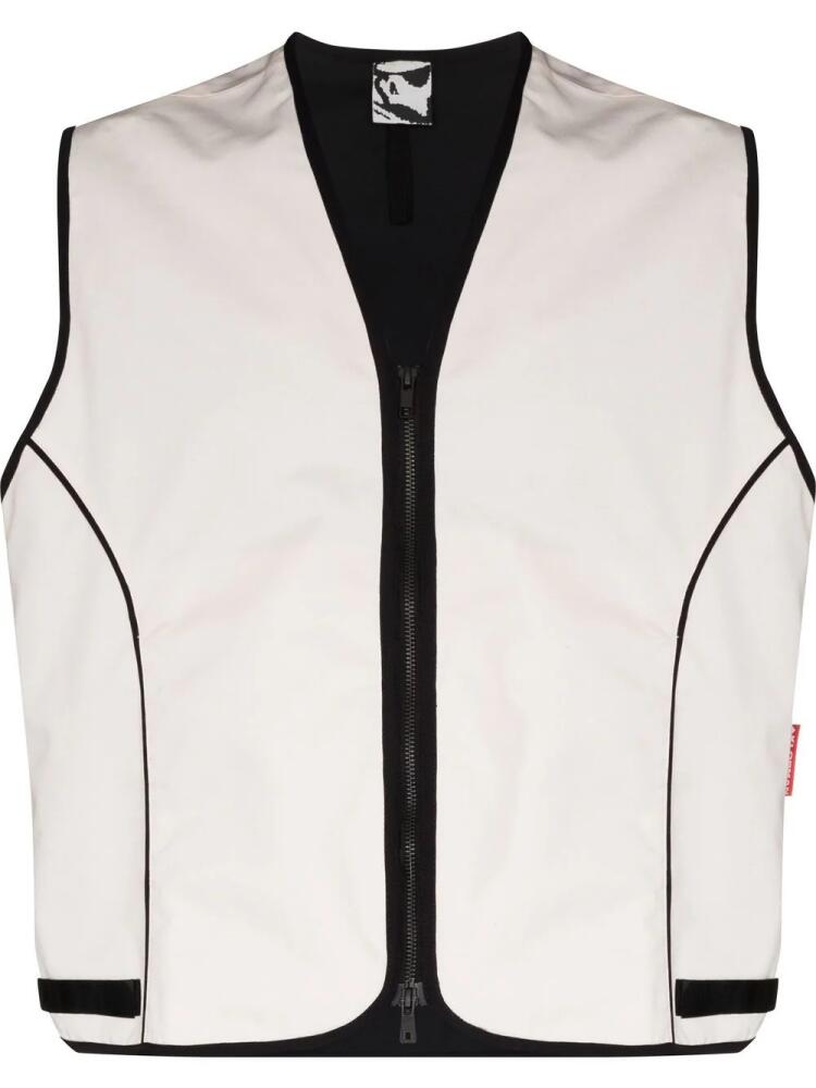 GR10K zip-fastening sleeveless jacket - Neutrals Cover