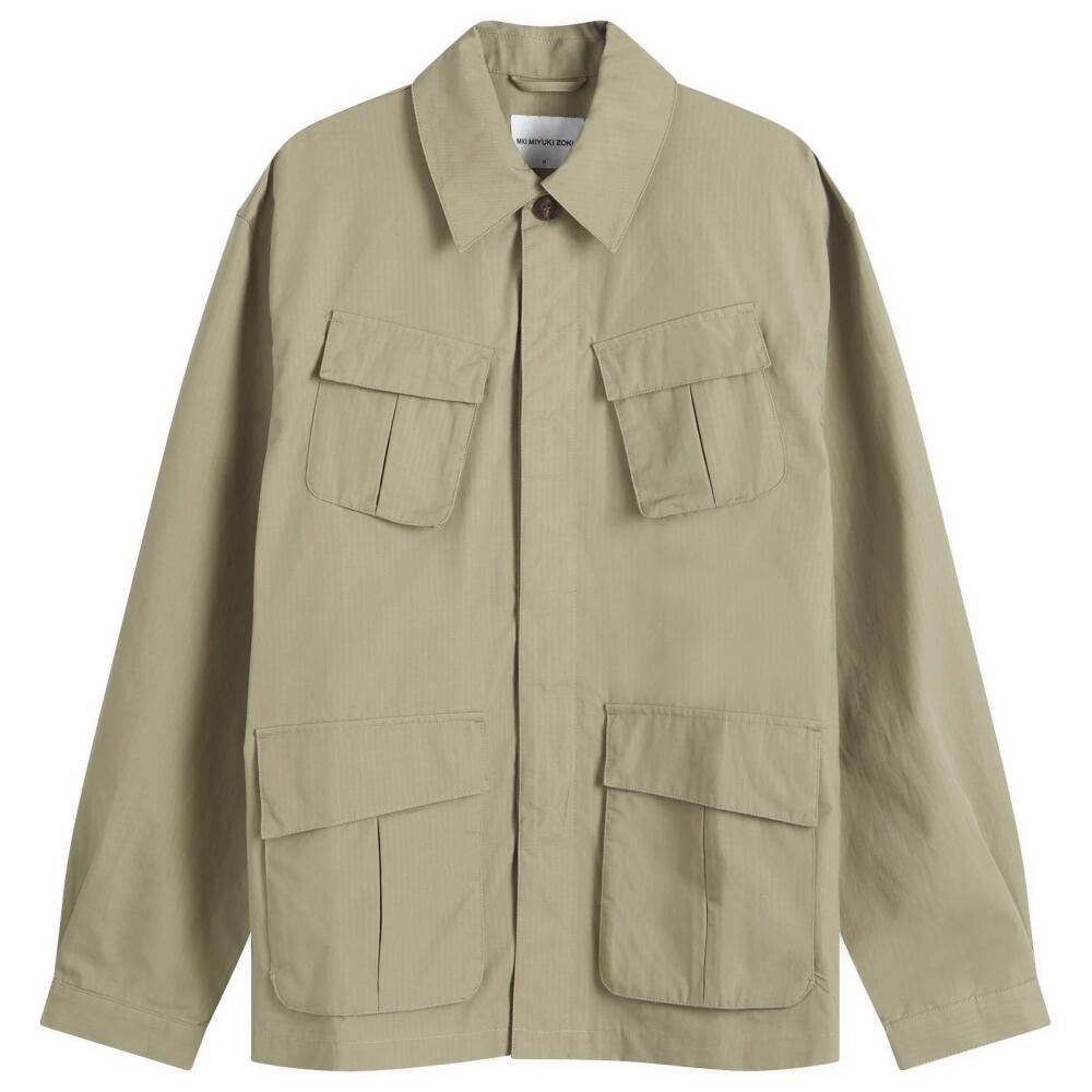 MKI Men's Ripstop Cargo Jacket in Sage Green Cover