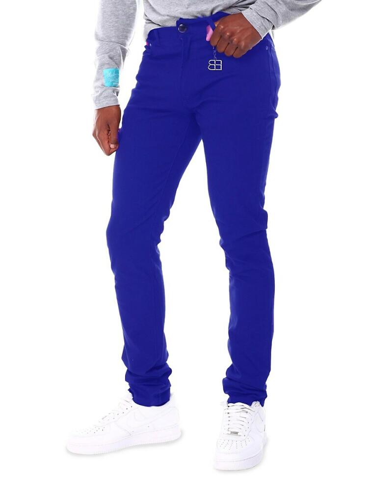 Elie Balleh Men's Solid Logo Pants - Royal Cover