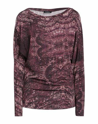 Byblos Woman T-shirt Purple Viscose, Elastane Cover