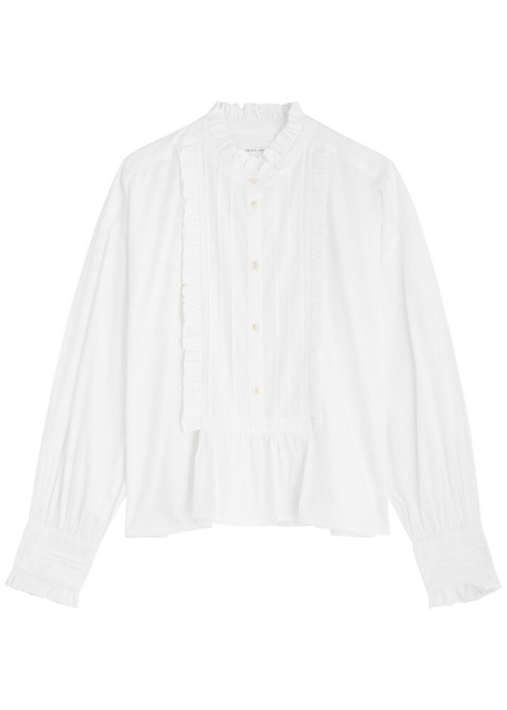 Skall Studio Emilia Ruffled Cotton-poplin Blouse - White Cover